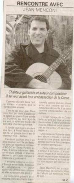 Interview archive chanteur Porto-vecchio