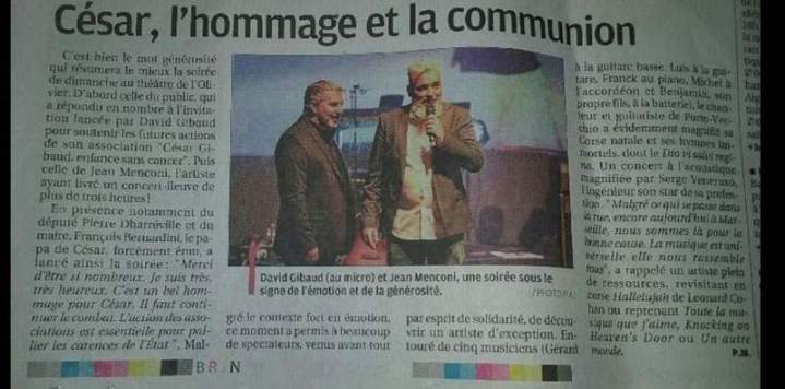 Presse locale chanteur Porto-Vecchio 