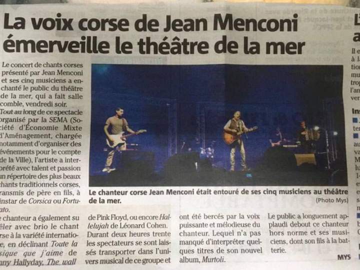 Concert à la une Porto-Vecchio 