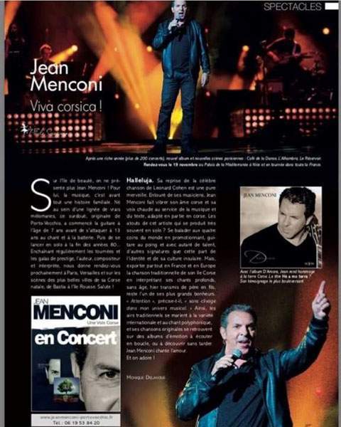 Article presse chanteur Porto-Vecchio